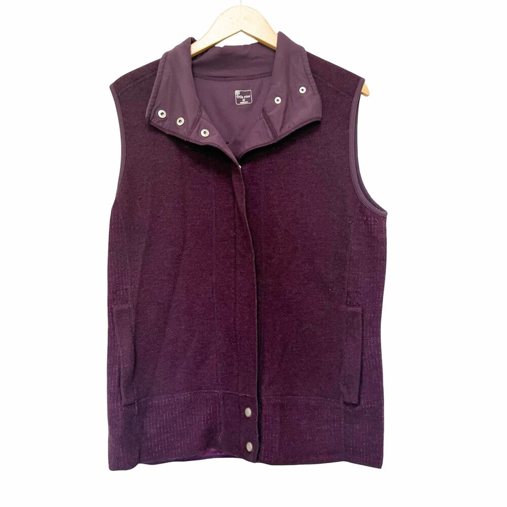 Title Nine Purple Wool Blend Vest Sz XL